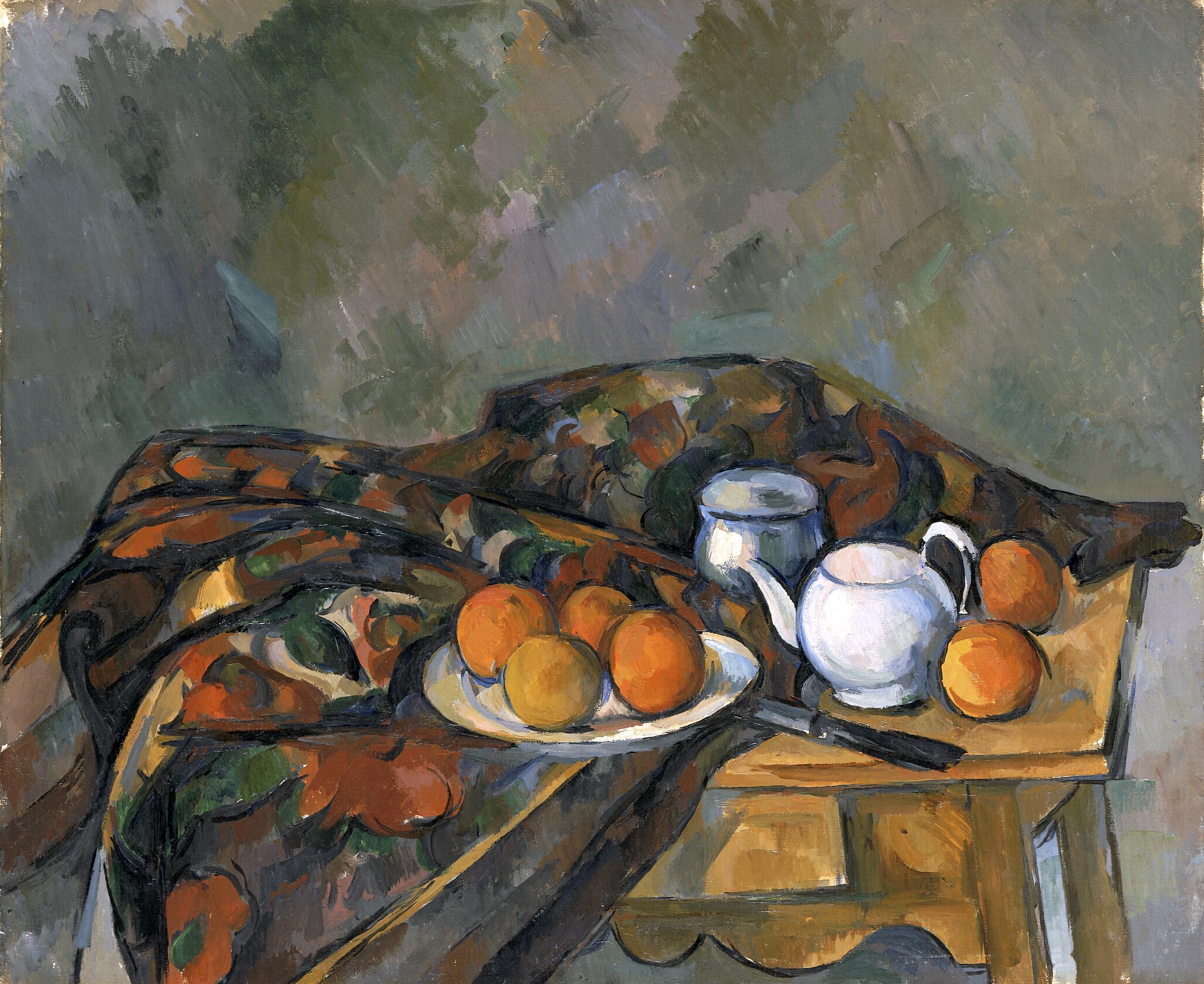 Reproduction du tableau « Nature morte à la théière - Paul Cézanne » par Alpha Reproduction en peinture à l’huile