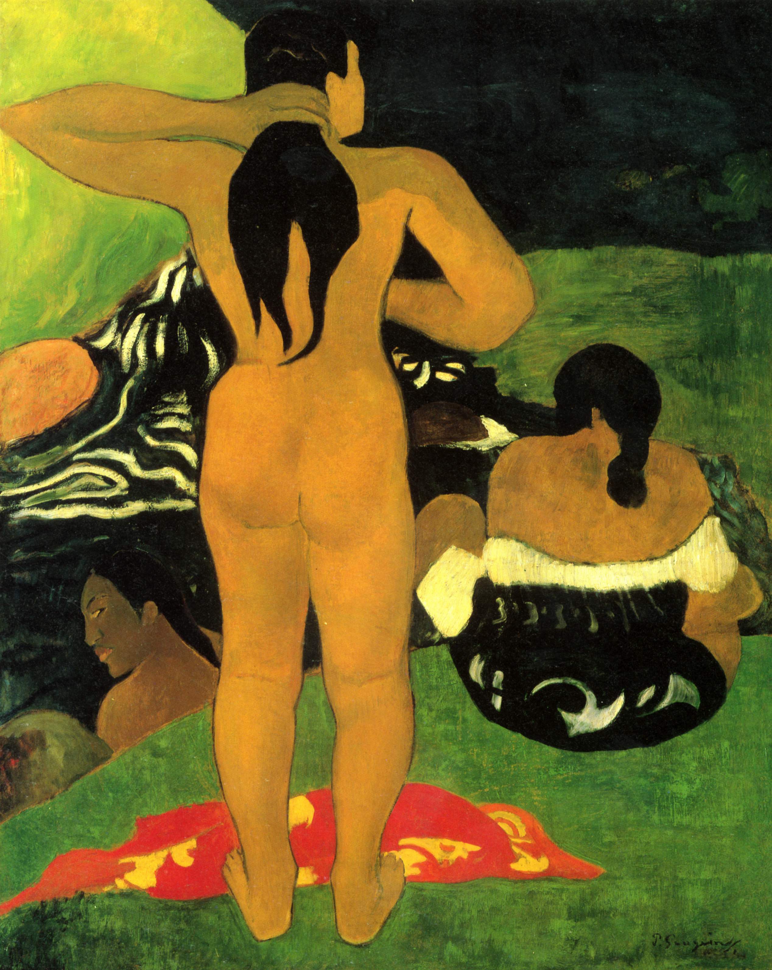 Reproduction du tableau « Tahitiennes sur la plage - Paul Gauguin » par Alpha Reproduction en peinture à l’huile