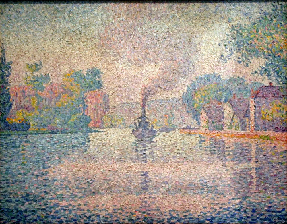 Reproduction du tableau « L'Hirondelle sur la Seine - Paul Signac » par Alpha Reproduction en peinture à l’huile