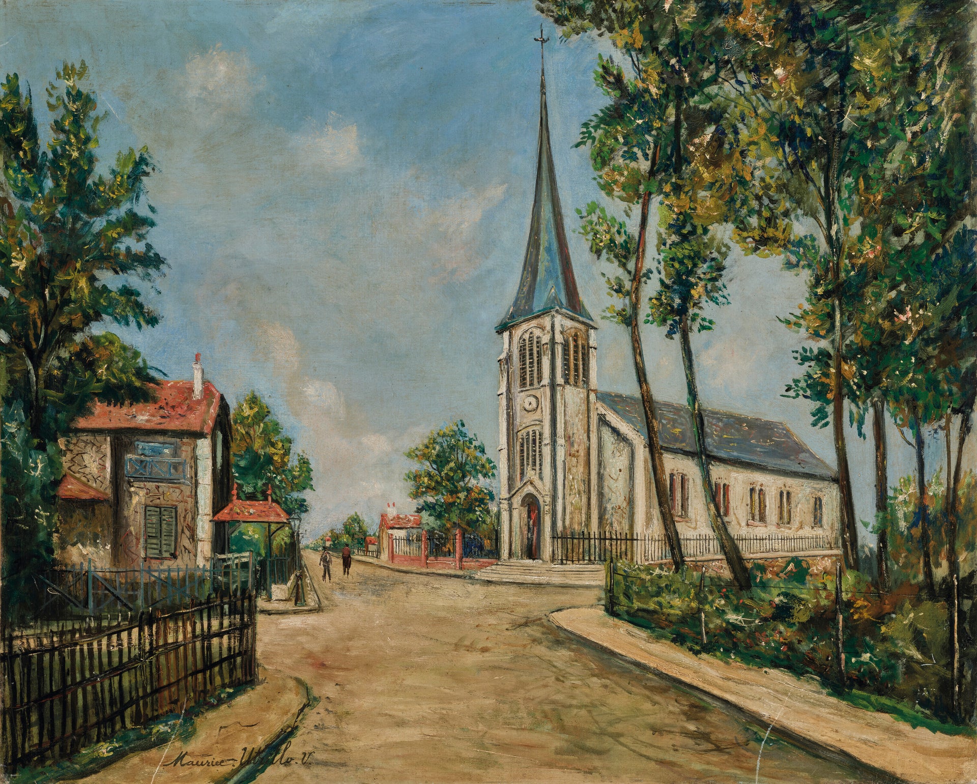 Paysage de Compiègne, Église Saint-Joseph-aux-Bois - Maurice Utrillo