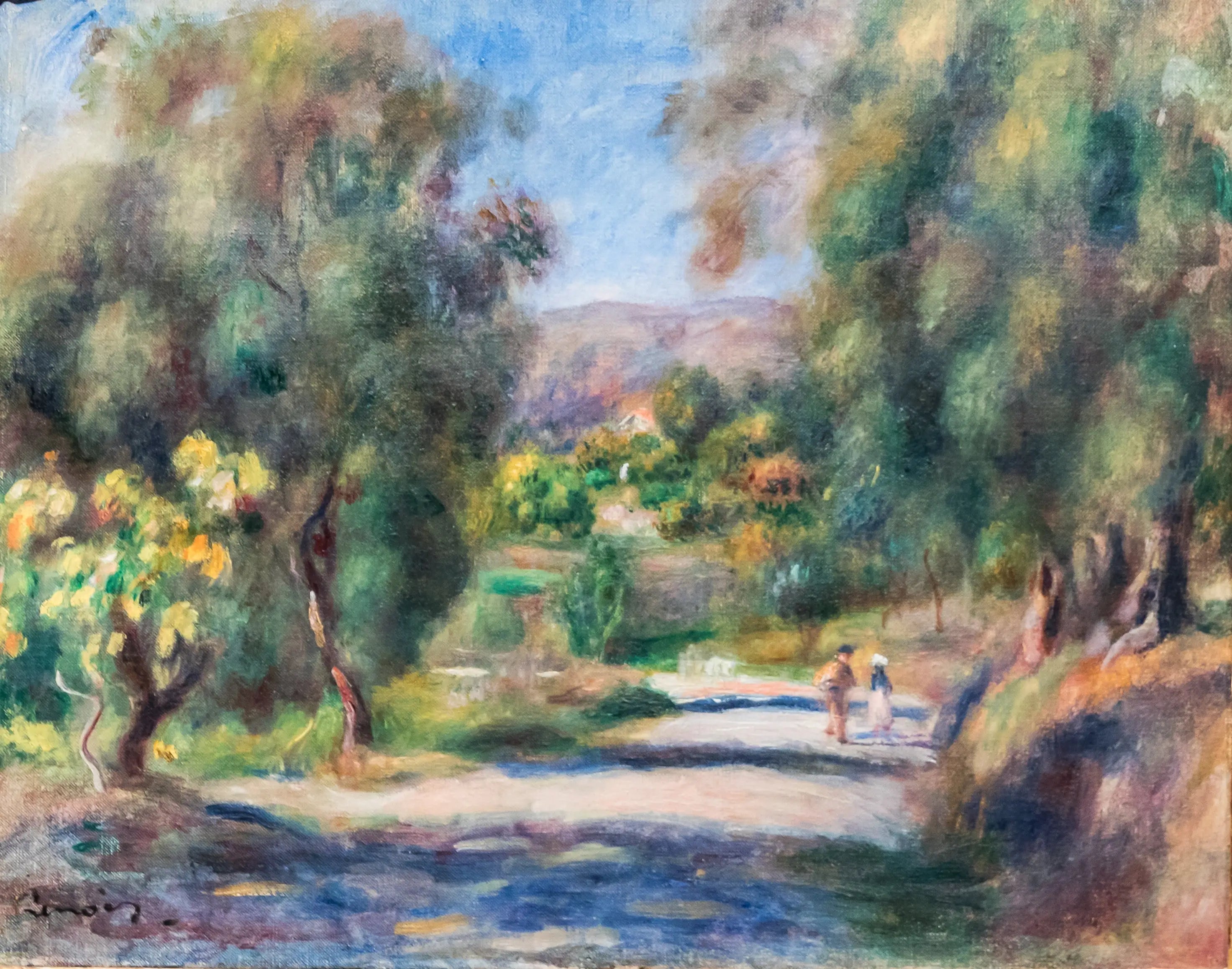 Reproduction du tableau « Paysage du Sud de la France - Pierre-Auguste Renoir » par Alpha Reproduction en peinture à l’huile