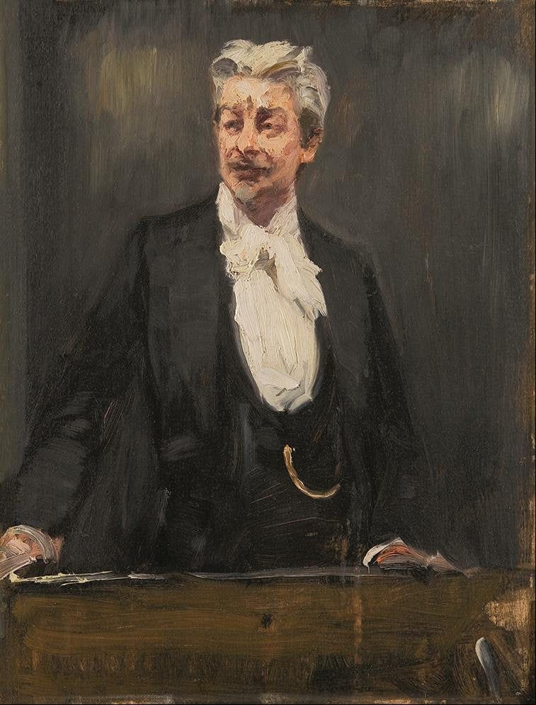 Portrait de Georg Brandes donnant une conférence - Peder Severin Krøyer