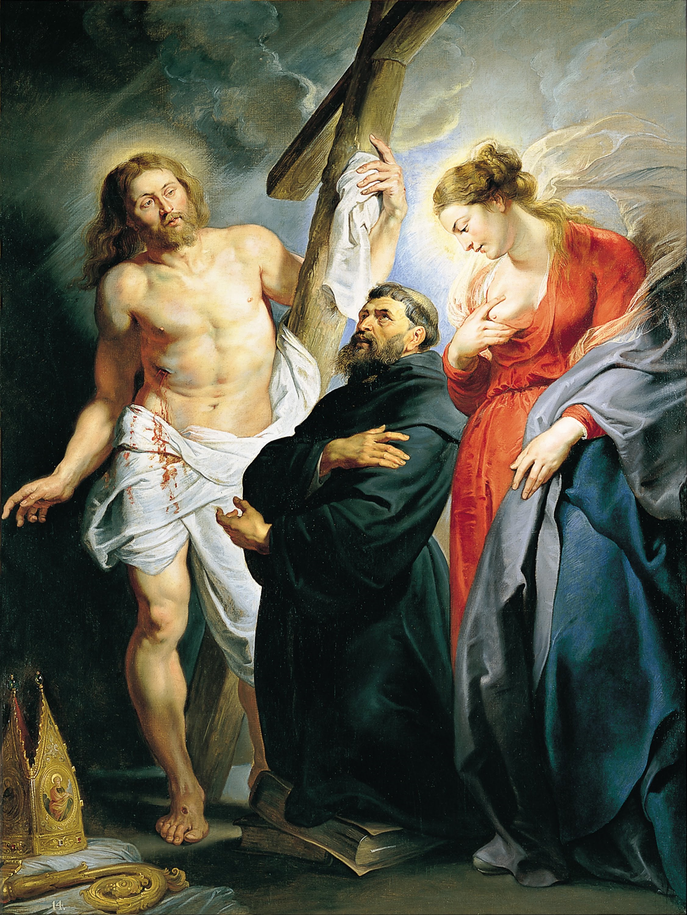 Saint Augustin avec le Christ et la Vierge Marie - Peter Paul Rubens