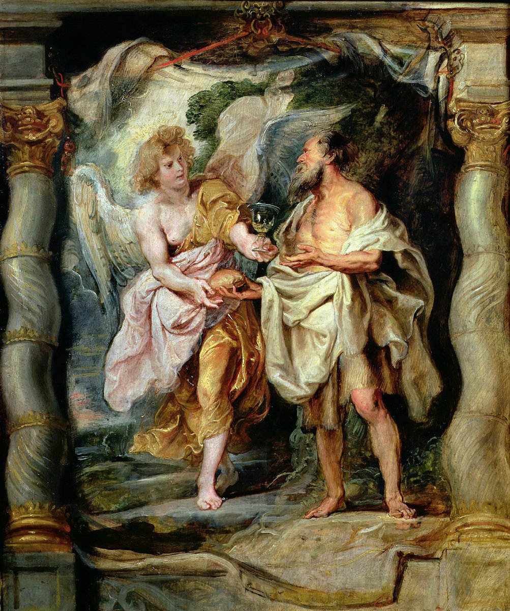 Le Prophète Élie nourri par un ange - Peter Paul Rubens