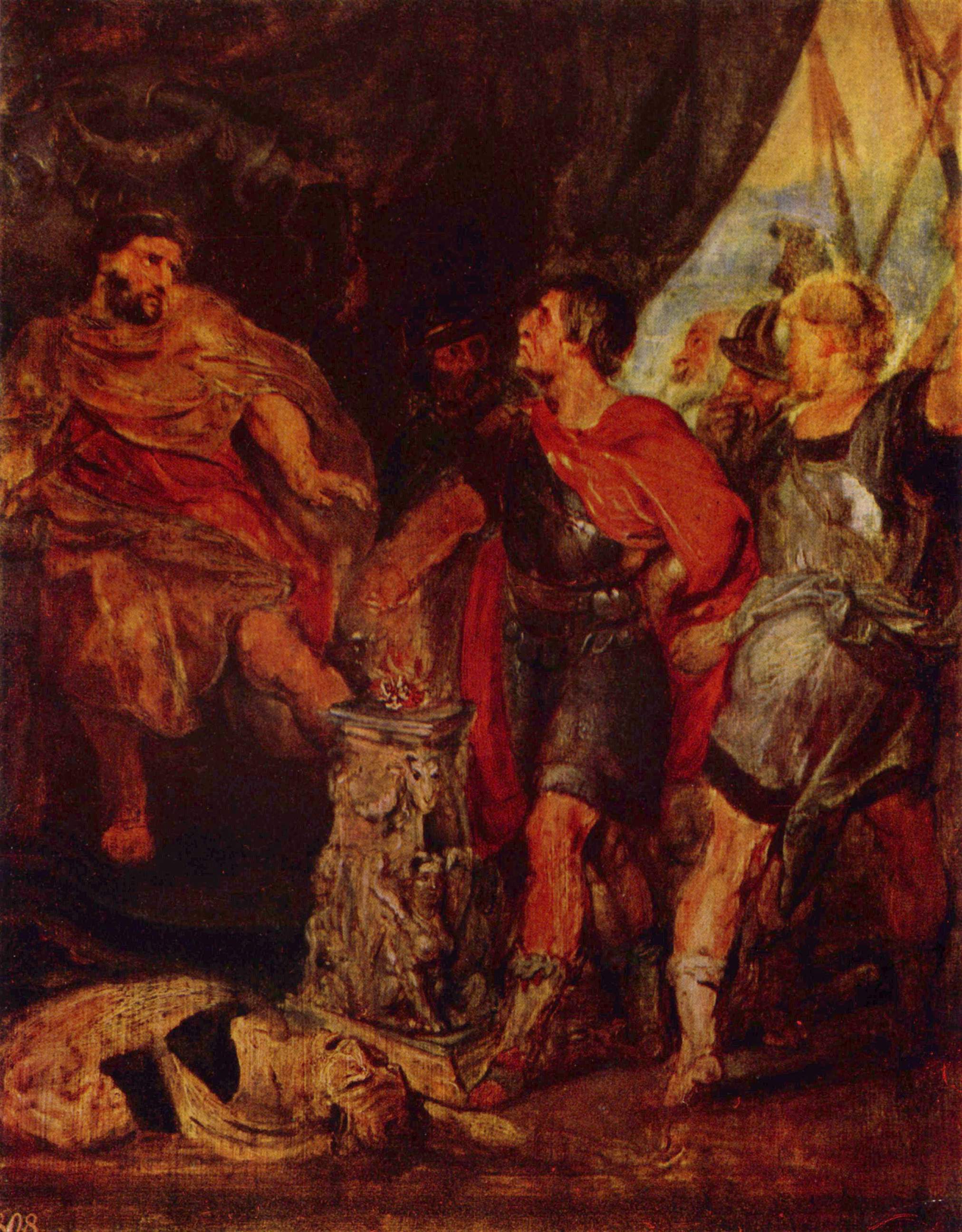 Mucius Scaevola avant Lars Porsenna - Peter Paul Rubens