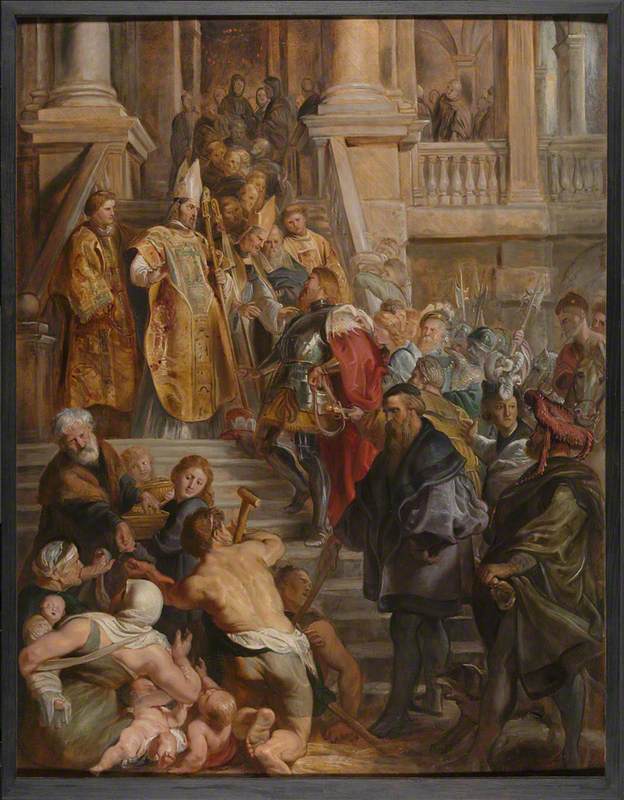 Saint Bavon est reçu par les saints Amand et Floribert - Peter Paul Rubens