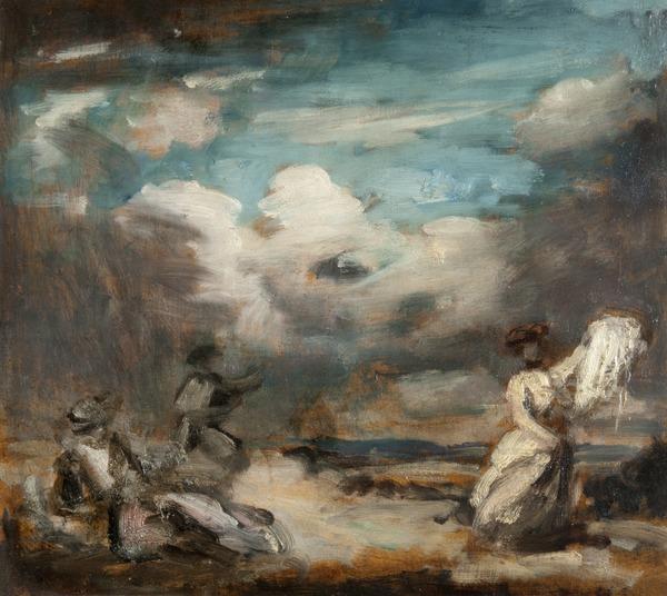 Cerfs-volants volants (Croquis pour la décoration de Bourton House) - Philip Wilson Steer