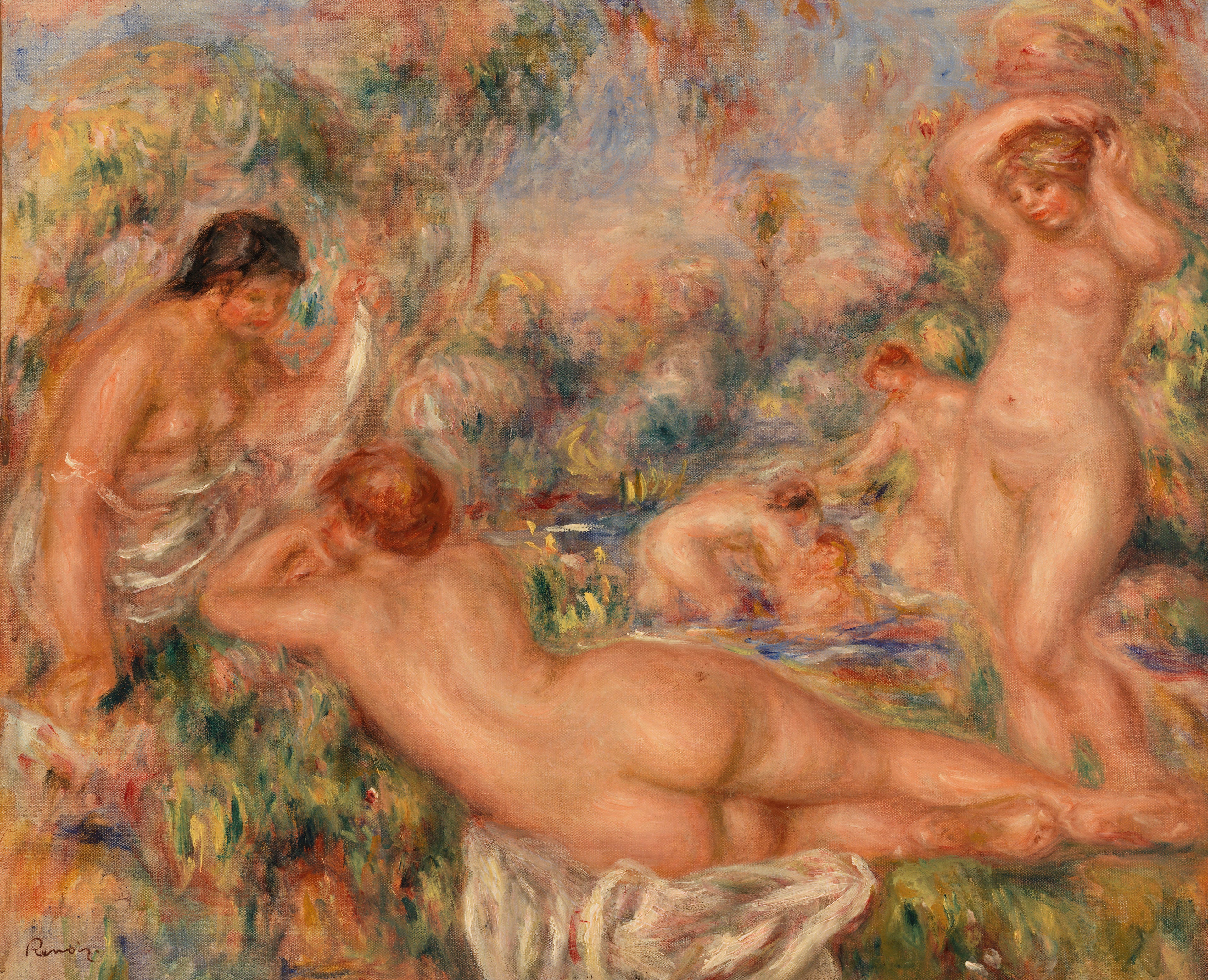 Reproduction du tableau « Baigneuses - Pierre-Auguste Renoir » par Alpha Reproduction en peinture à l’huile