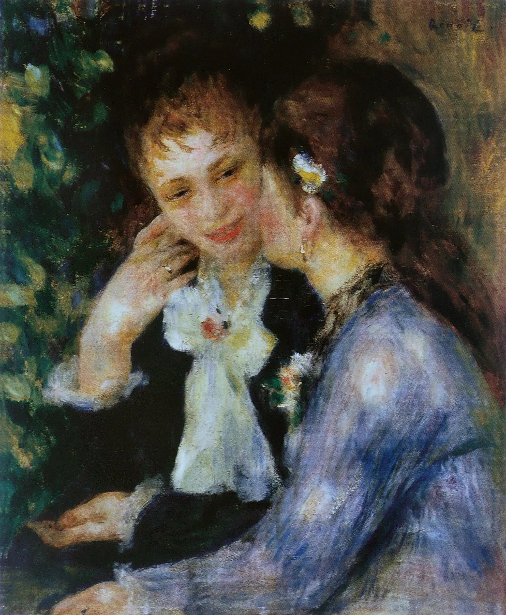 Reproduction du tableau « Confidences - Pierre-Auguste Renoir » par Alpha Reproduction en peinture à l’huile
