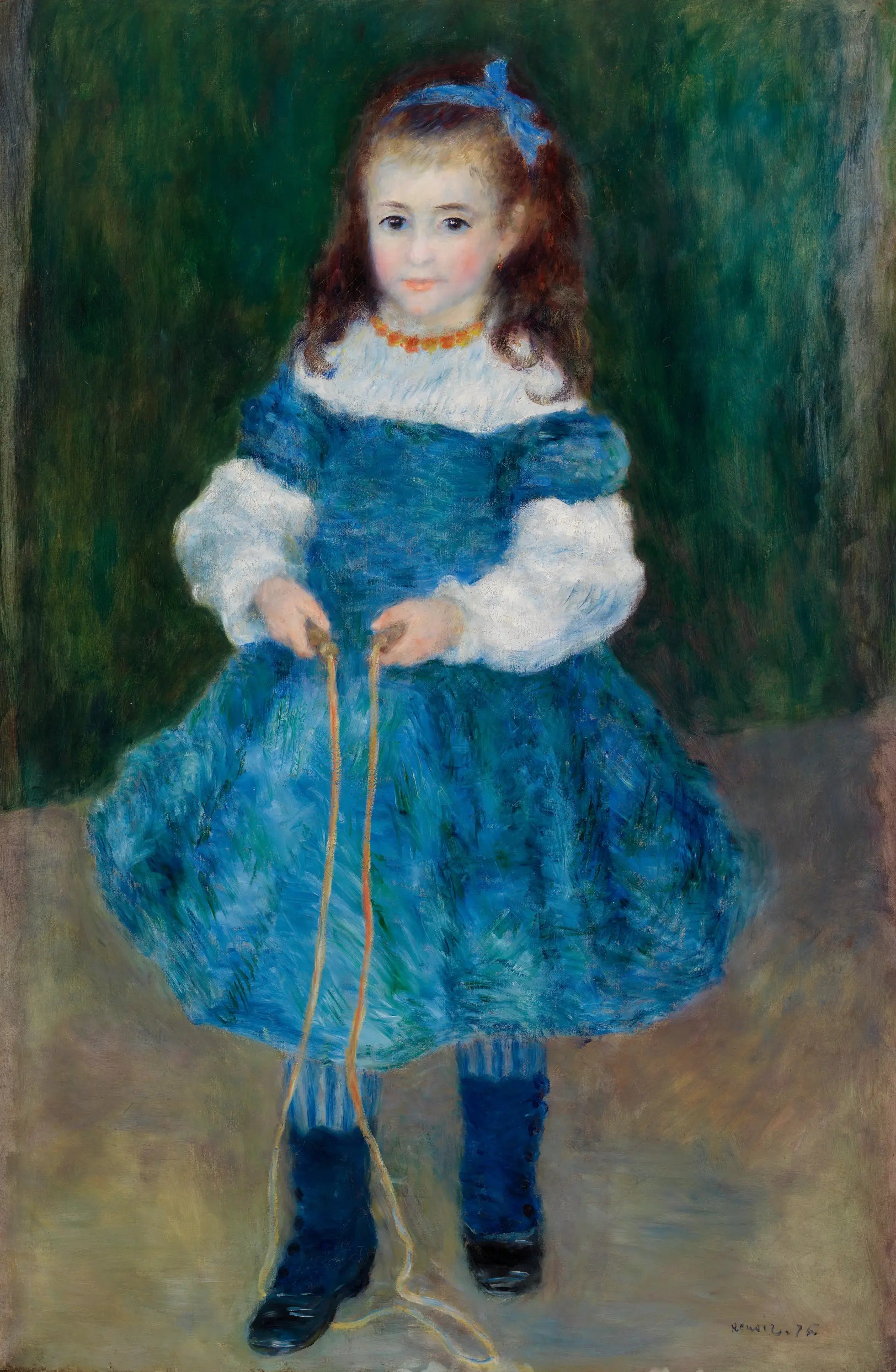 Reproduction du tableau « Fille à la corde à sauter (Portrait de Delphine Legrand) - Pierre-Auguste Renoir » par Alpha Reproduction en peinture à l’huile