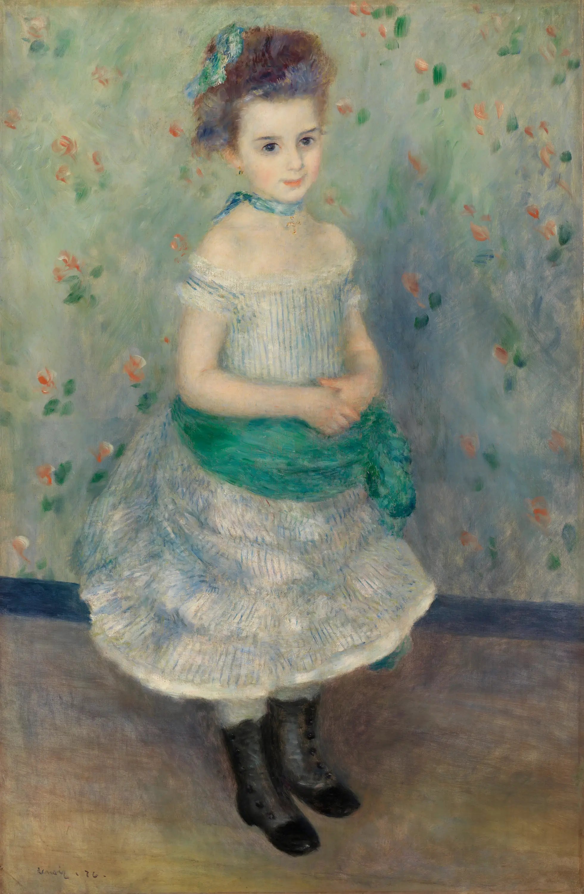 Reproduction du tableau « Portrait de Jeanne Durand-Ruel (Portrait de Mlle. J.) - Pierre-Auguste Renoir » par Alpha Reproduction en peinture à l’huile