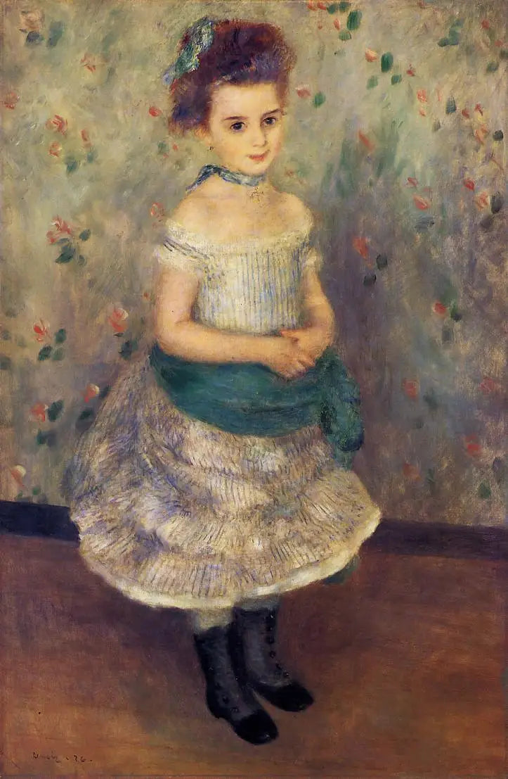 Reproduction du tableau « Portrait de Jeanne Durand-Ruel (Portrait de Mlle. J.) - Pierre-Auguste Renoir » par Alpha Reproduction en peinture à l’huile