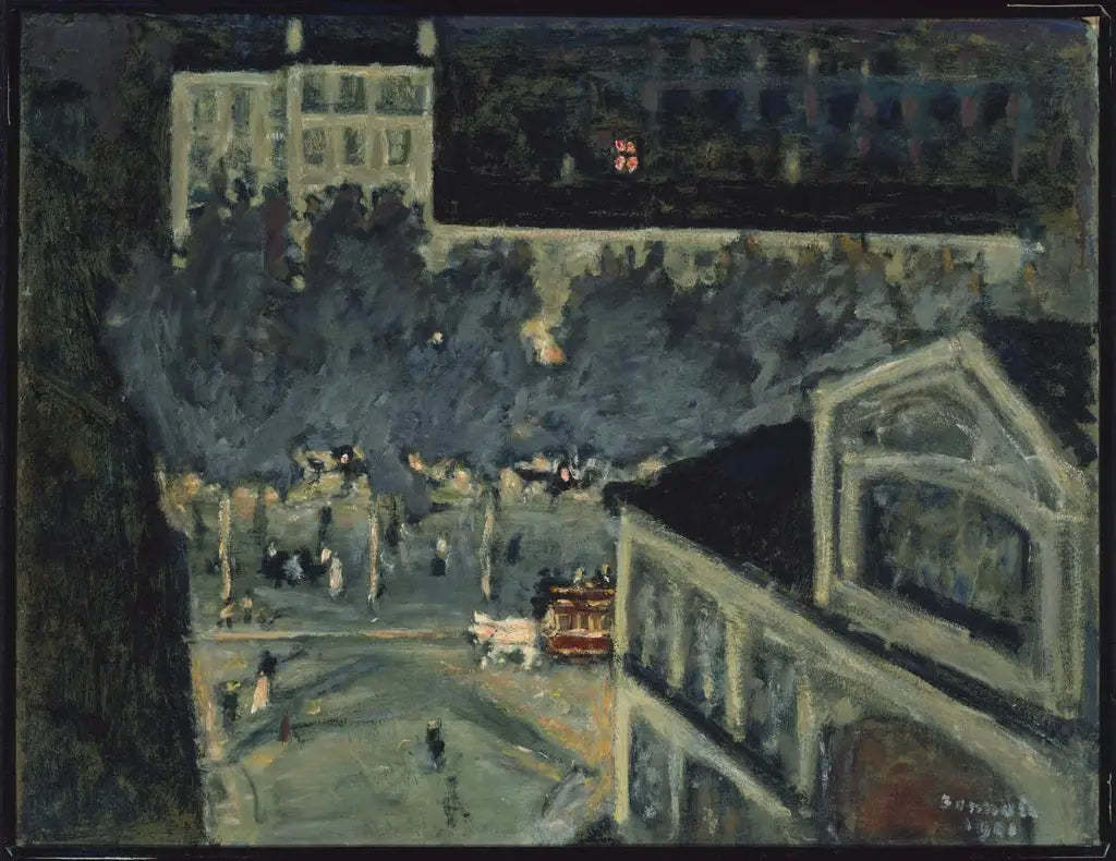 Reproduction du tableau « Boulevard de Paris la nuit - Pierre Bonnard » par Alpha Reproduction en peinture à l’huile