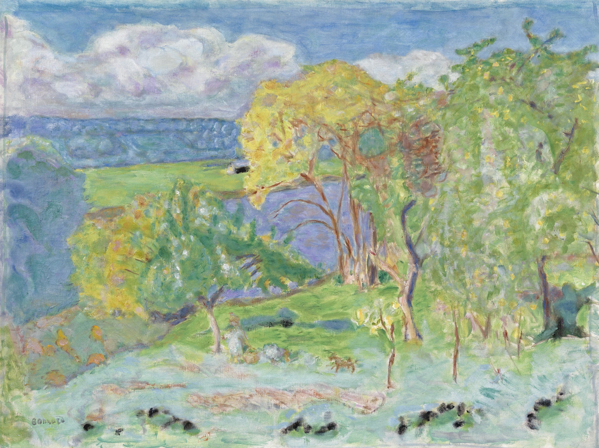 Reproduction du tableau « Paysage d'automne (environs de Vernon) - Pierre Bonnard » par Alpha Reproduction en peinture à l’huile