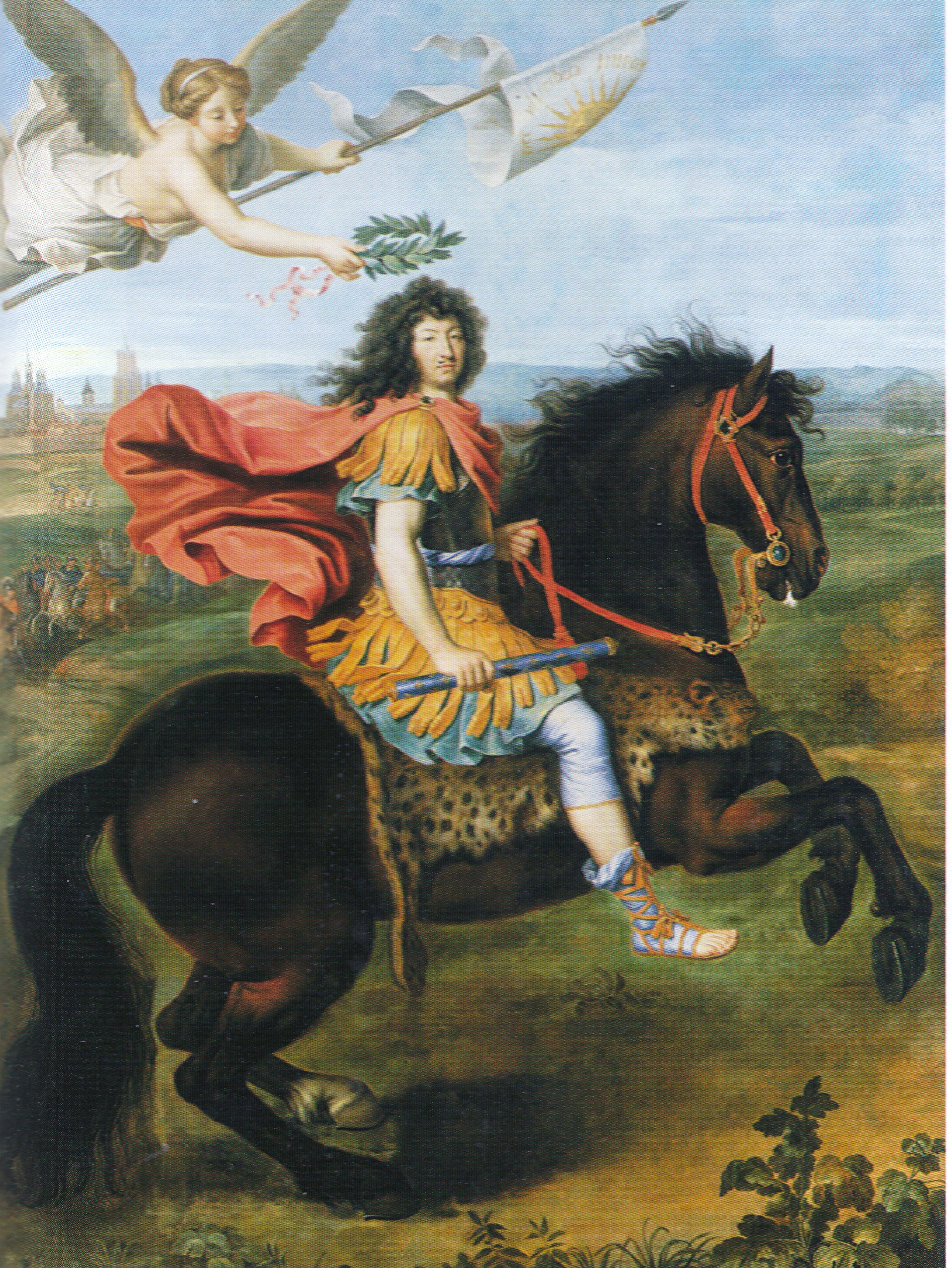 Portrait équestre de Louis XIV couronné par la Victoire - Pierre Mignard - Alpha Reproduction