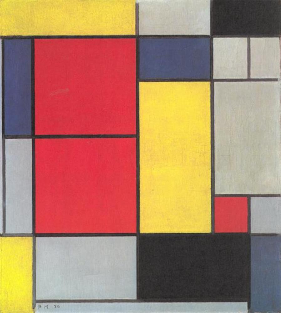 Reproduction du tableau « Composition II - Piet Mondrian » par Alpha Reproduction en peinture à l’huile