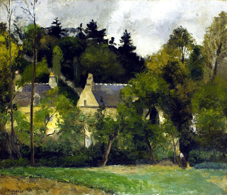 Reproduction du tableau « Paysage à l'Hermitage, Pontoise - Camille Pissarro » par Alpha Reproduction en peinture à l’huile