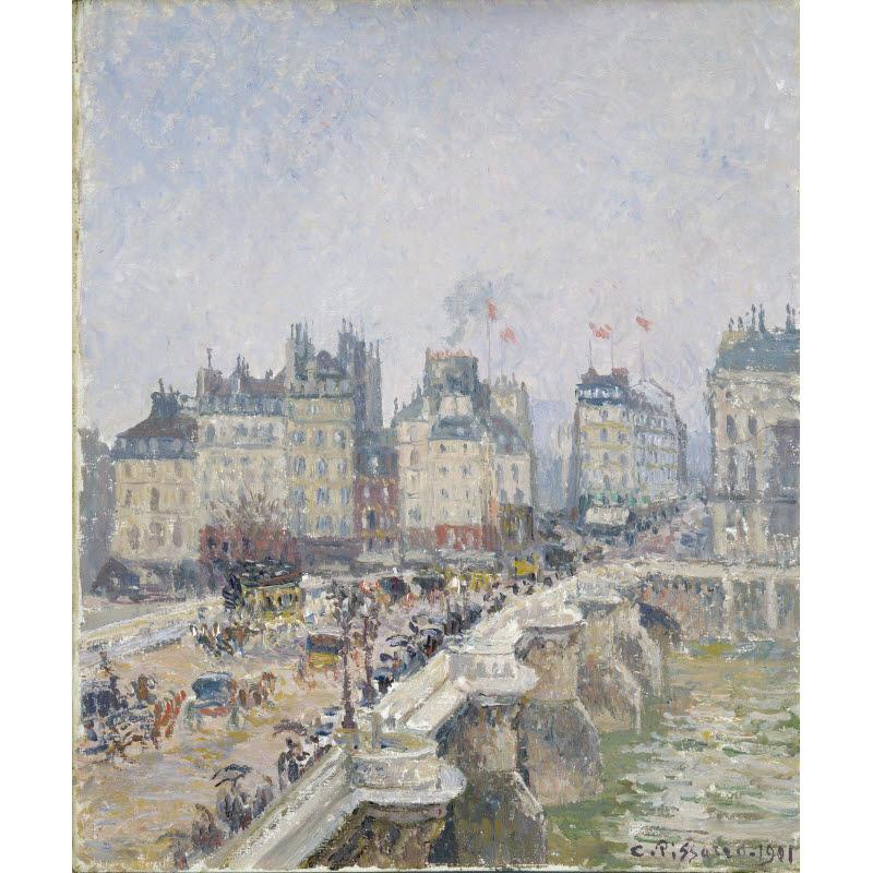 Reproduction du tableau « Le Pont-Neuf, temps mouillé - Camille Pissarro » par Alpha Reproduction en peinture à l’huile