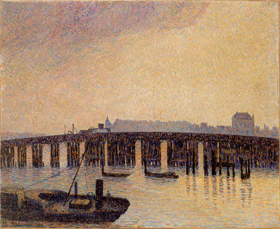 Reproduction du tableau « Le Vieux Pont de Chelsea, Londres - Camille Pissarro » par Alpha Reproduction en peinture à l’huile