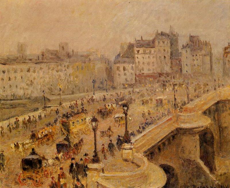 Reproduction du tableau « Le Pont-Neuf, Brume (Deuxième Série) - Camille Pissarro » par Alpha Reproduction en peinture à l’huile