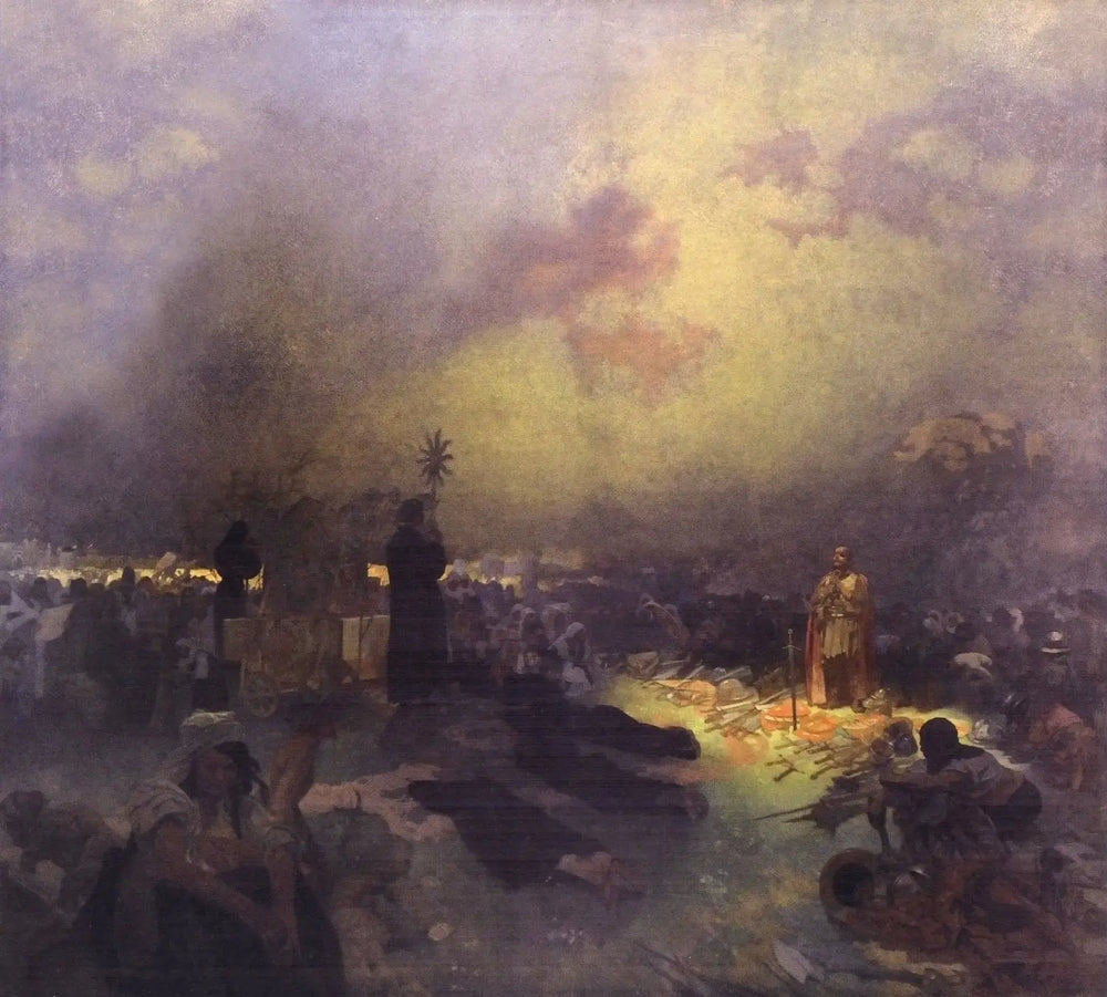 Après la bataille de la colline de Vitkov - Alphonse Mucha - Alpha Reproduction