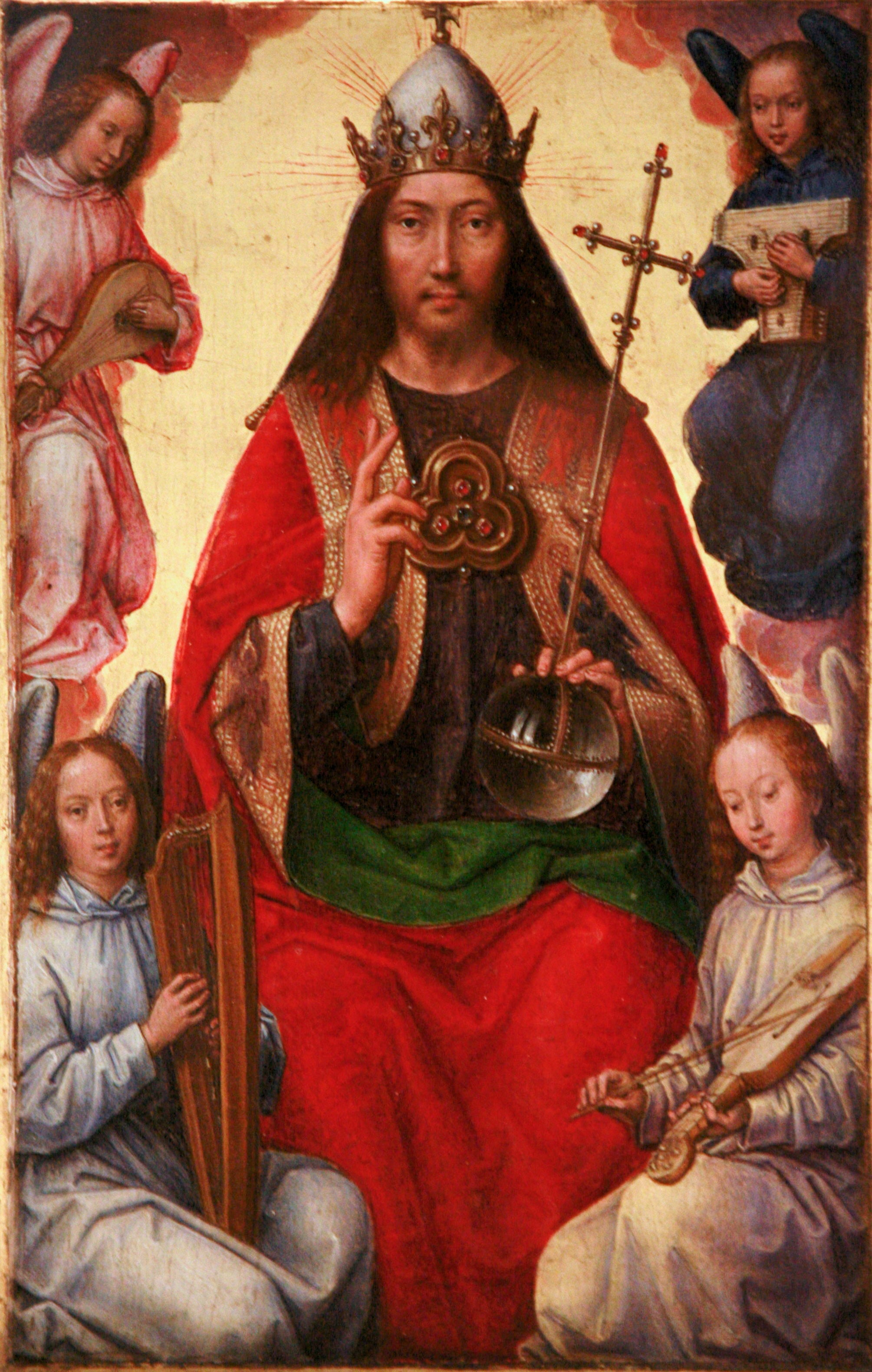 Le Père Éternel entouré d'anges - Hans Memling