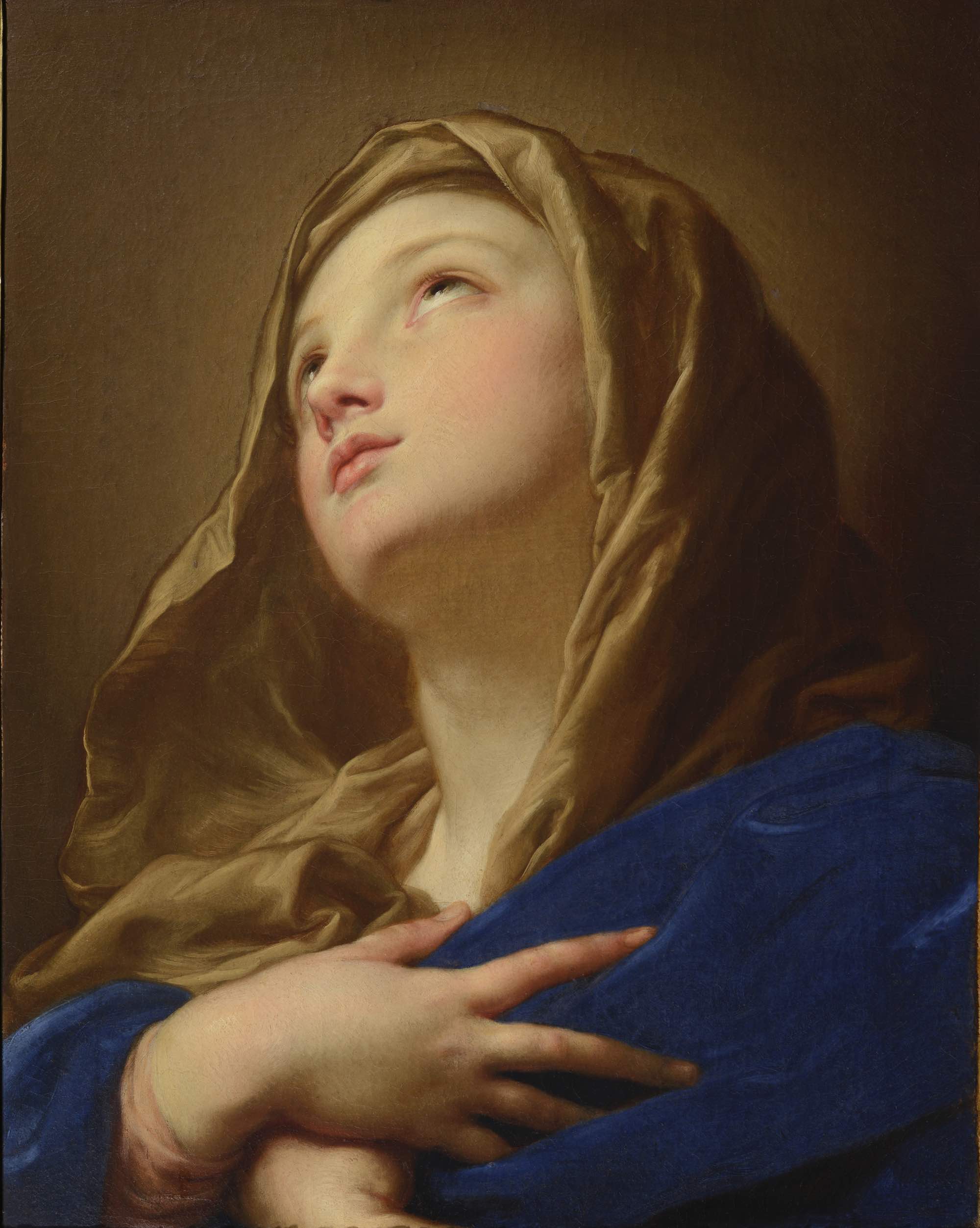 Vierge en buste les mains croisées sur la poitrine - Pompeo Batoni