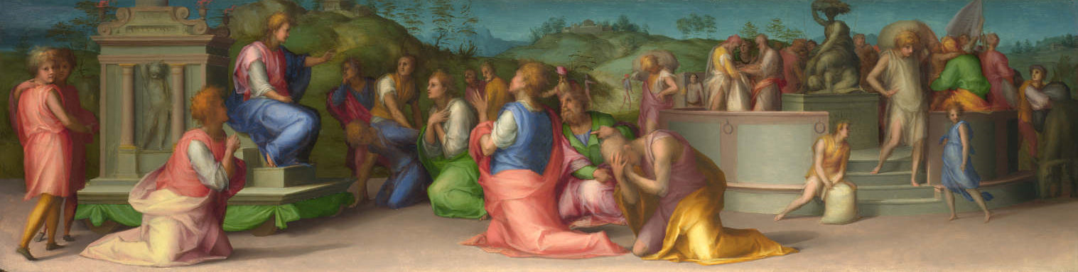 Les frères de Joseph demandent de l'aide - Pontormo