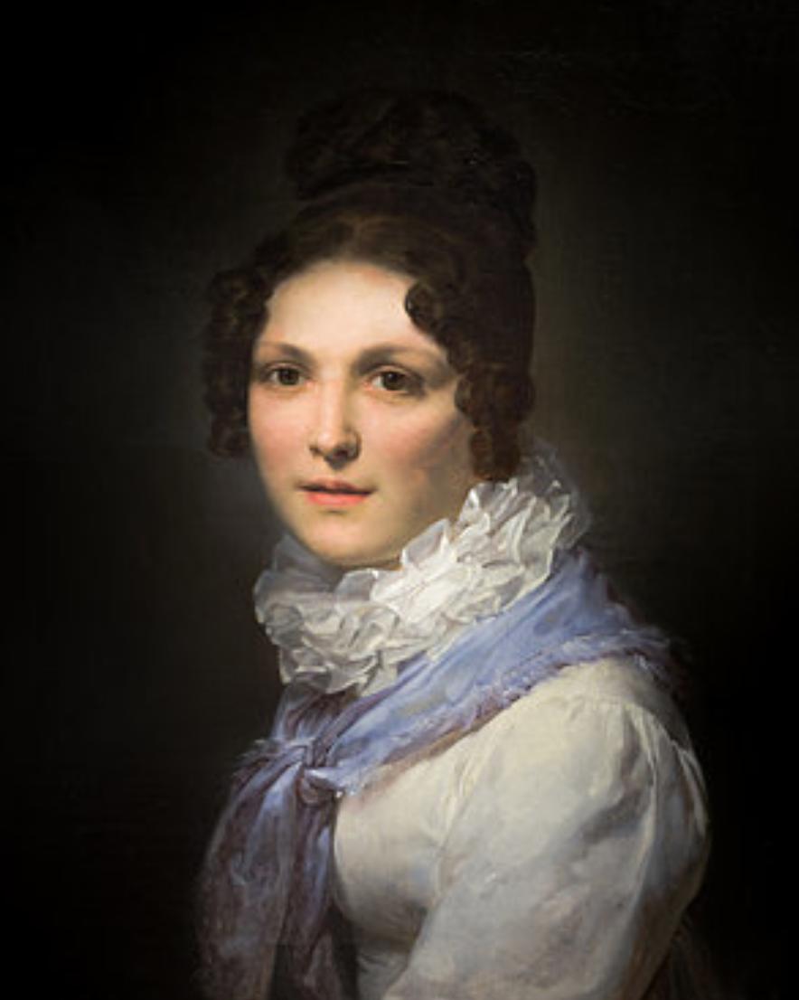 Portrait de Marie-Amélie Cogniet, sœur de l'artiste - Léon Cogniet