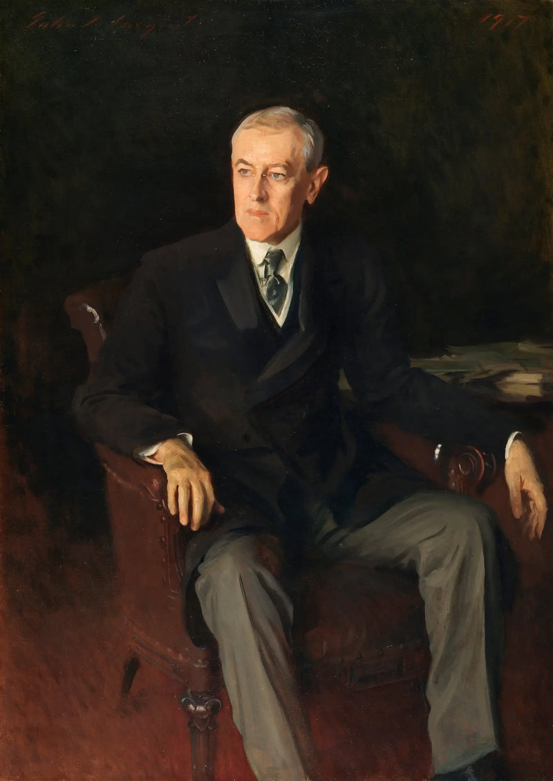 Портрет Вудро Вильсона (1856-1924), американского президента - Джон Сингер Сарджент