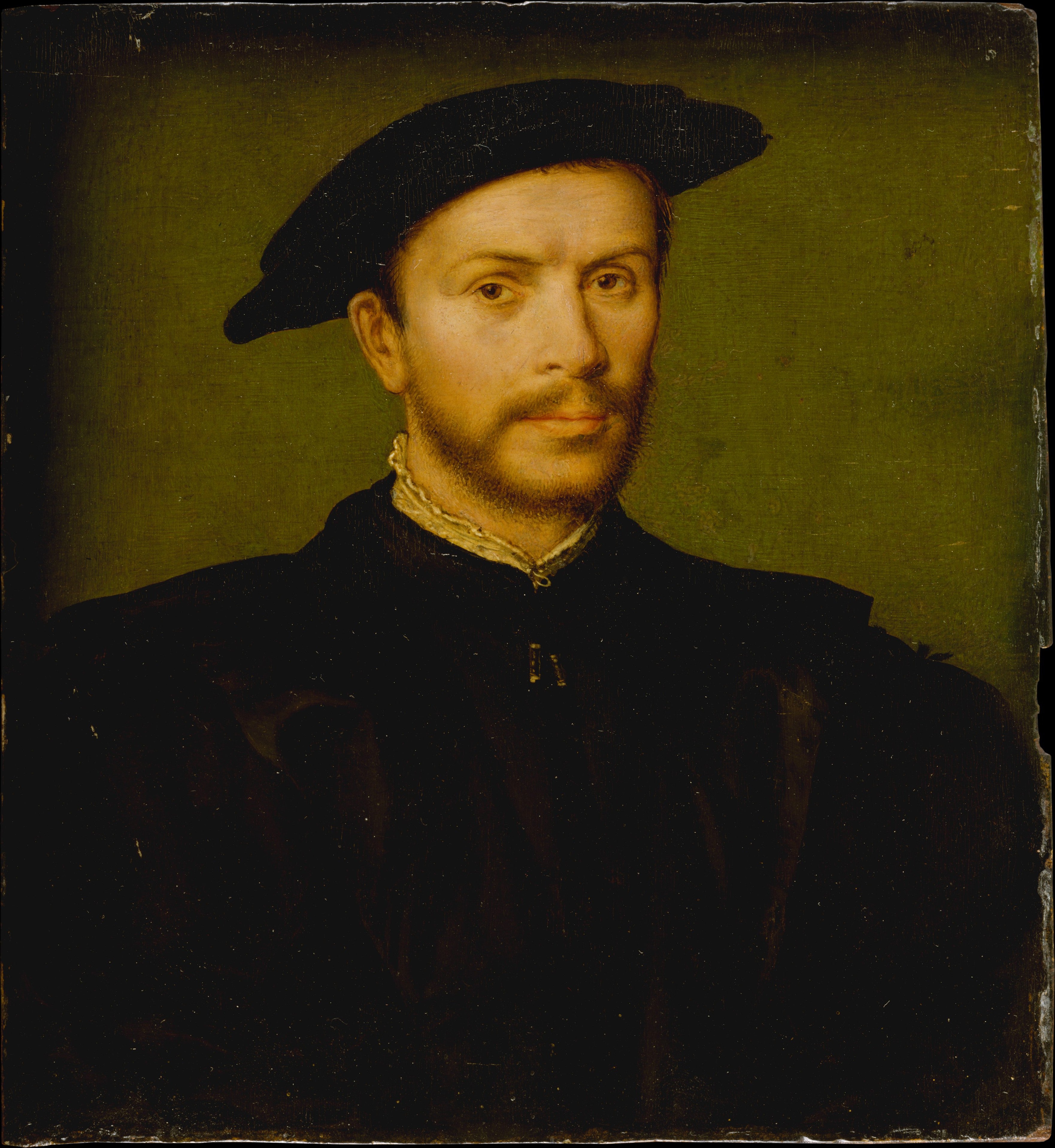 Portrait d'un homme barbu en noir - Corneille de Lyon