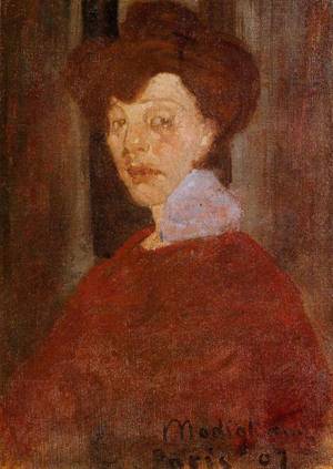Reproduction du tableau « Portrait de femme - Amedeo Modigliani » par Alpha Reproduction en peinture à l’huile