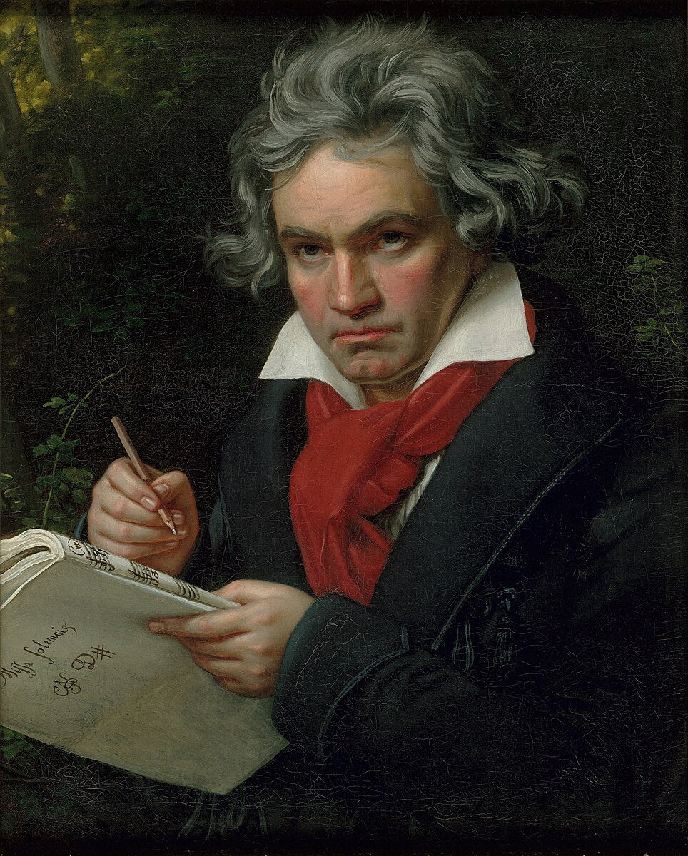 Портрет Бетховена, сочиняющего Missa Solemnis, выполненный в 1820 году Йозефом Карлом Штиле