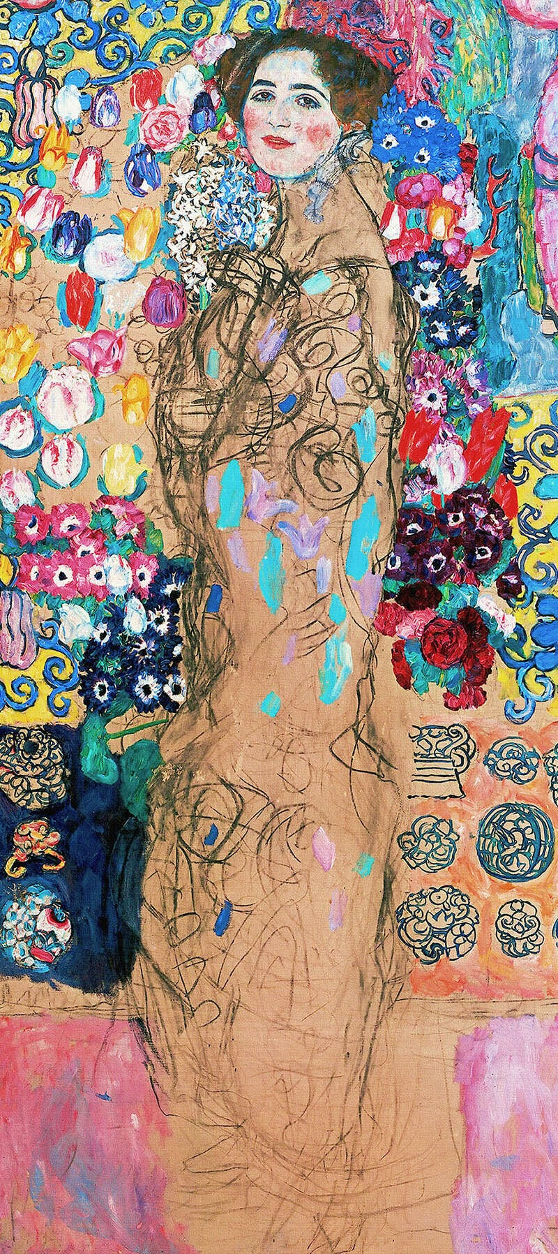 🌸🎨 Портрет Марии Мунк (незавершённый) – Густав Климт (около 1917–1918)