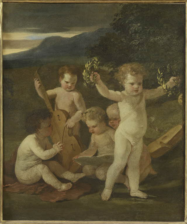 Cinq putti musiciens - Nicolas Poussin - Alpha Reproduction