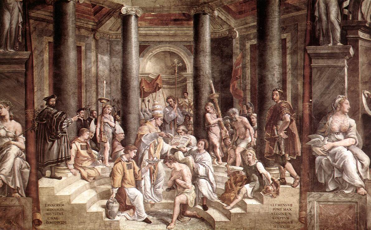 Le Baptême de Constantin - Raphaël Sanzio