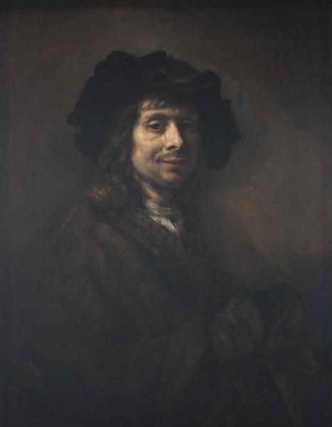 Reproduction du tableau « Portrait d'un jeune homme, peut-être un artiste - Rembrandt » par Alpha Reproduction en peinture à l’huile