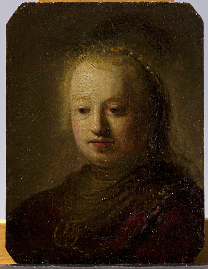 Reproduction du tableau « Buste d'une fille - Rembrandt » par Alpha Reproduction en peinture à l’huile