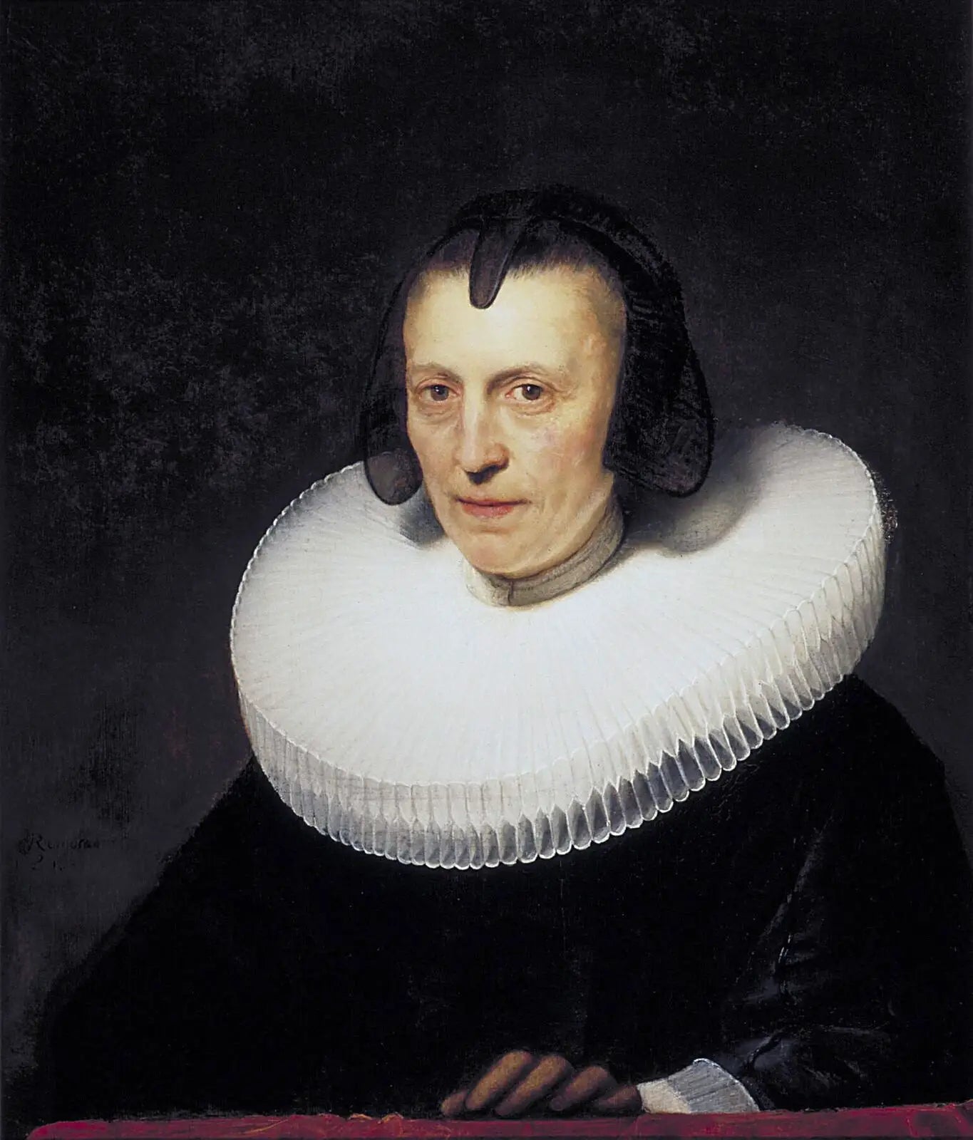 Reproduction du tableau « Portrait d'Aletta Adriaensdochter - Rembrandt » par Alpha Reproduction en peinture à l’huile