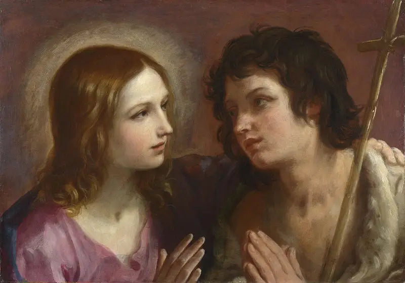 Le Christ embrassant saint Jean-Baptiste - Guido Reni - Alpha Reproduction