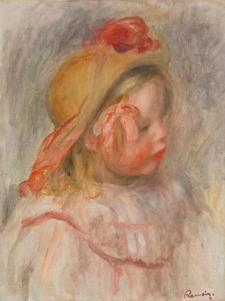Reproduction du tableau « Coco en chapeau de paille - Pierre-Auguste Renoir » par Alpha Reproduction en peinture à l’huile