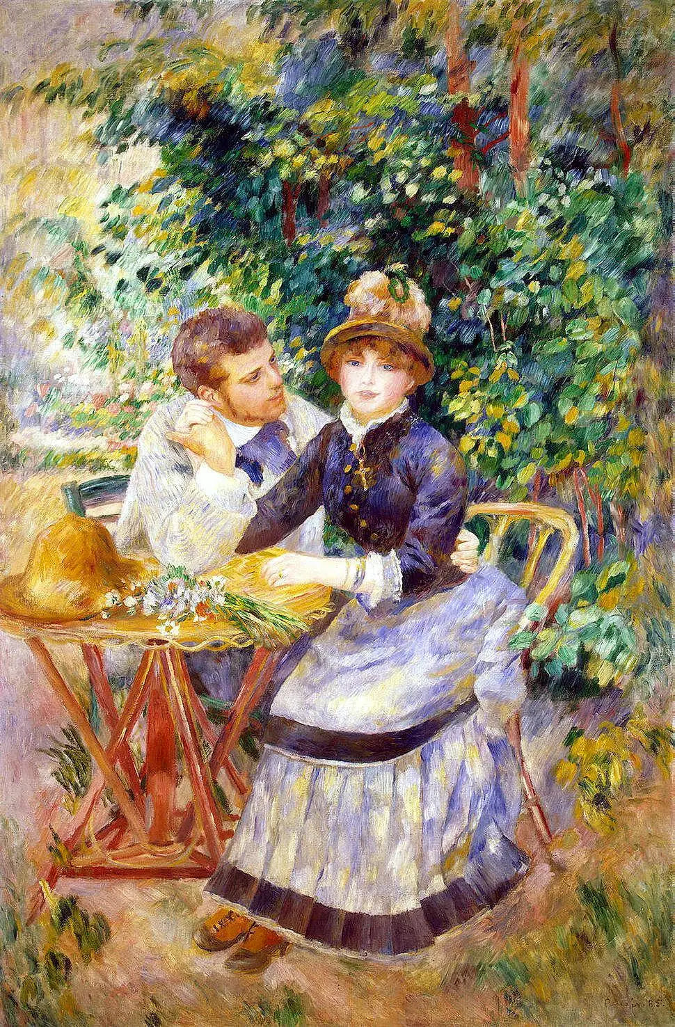 Reproduction du tableau « Dans le jardin - Pierre-Auguste Renoir » par Alpha Reproduction en peinture à l’huile