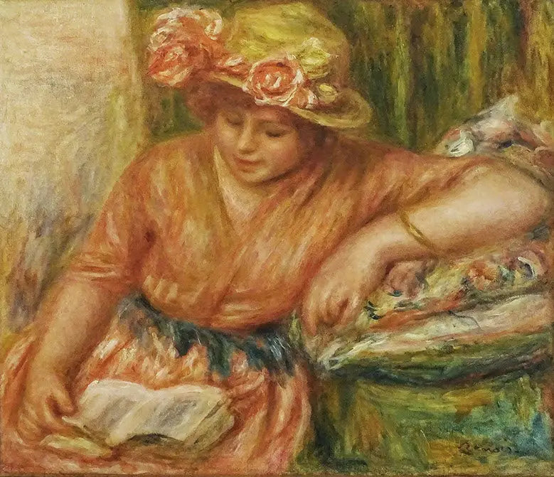 Reproduction du tableau « La lecture - Pierre-Auguste Renoir » par Alpha Reproduction en peinture à l’huile