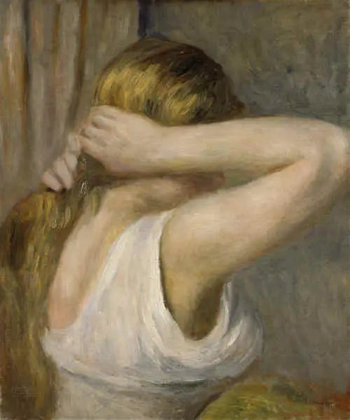 Reproduction du tableau « Jeune fille aux bras levés - Pierre-Auguste Renoir » par Alpha Reproduction en peinture à l’huile