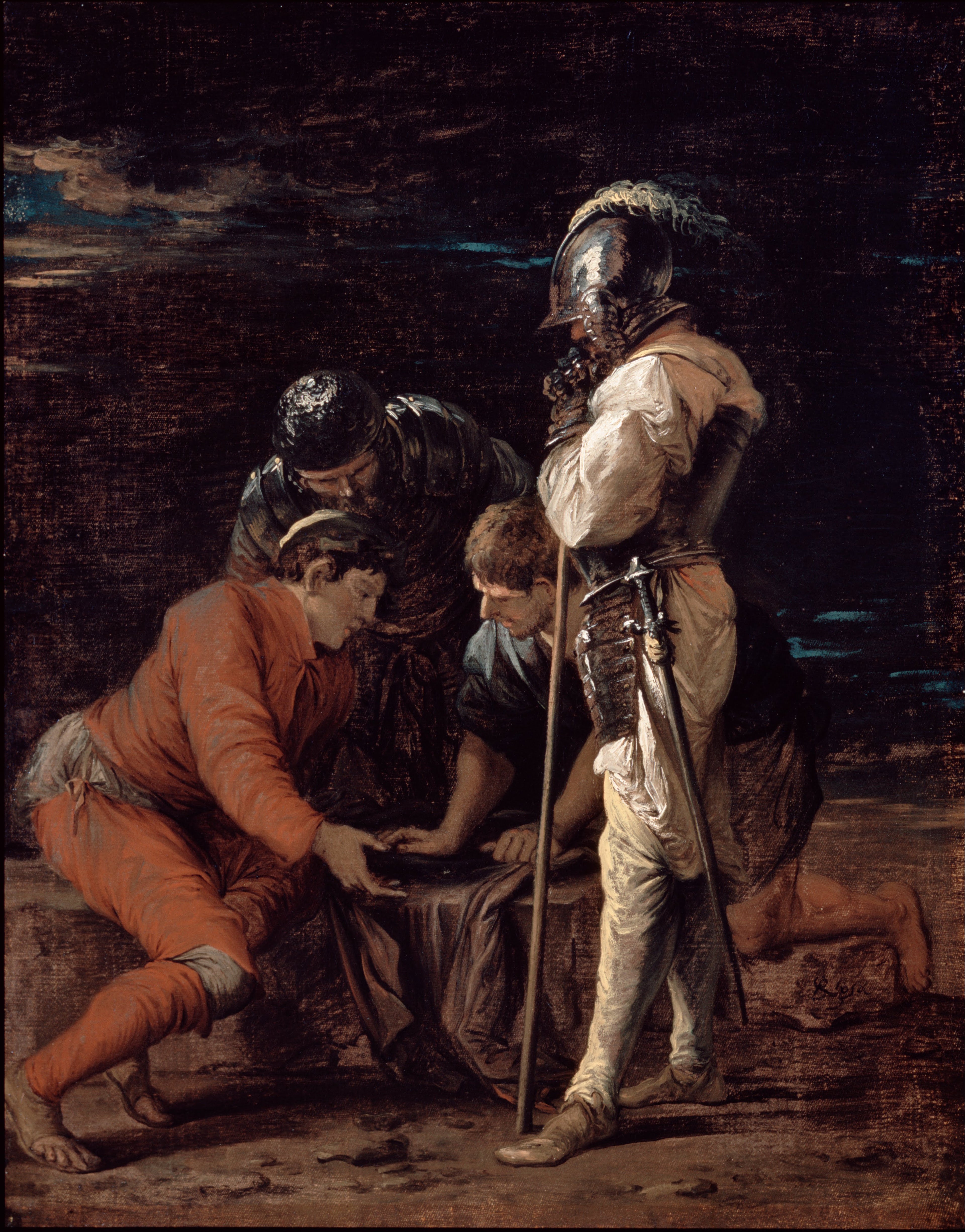 Les soldats jouent - Salvator Rosa