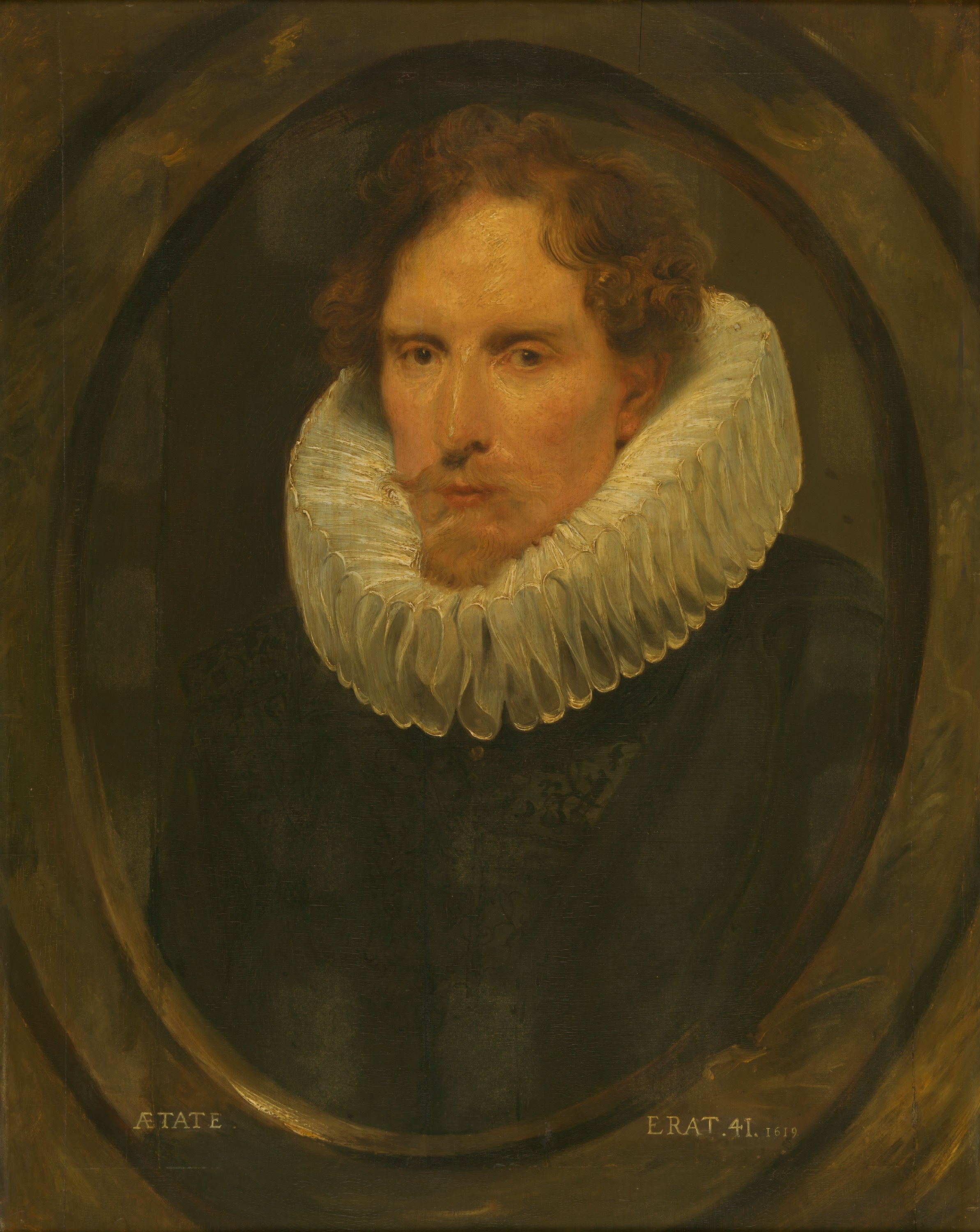 Homme dans un cadre ovale - Peter Paul Rubens