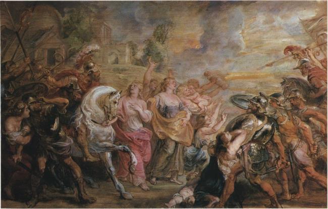 La réconciliation des Romains et des Sabins, 1639-1640 - Peter Paul Rubens
