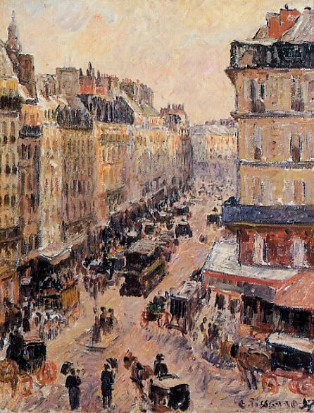 Reproduction du tableau « Rue Saint-Lazare, Effet du Soleil - Camille Pissarro » par Alpha Reproduction en peinture à l’huile