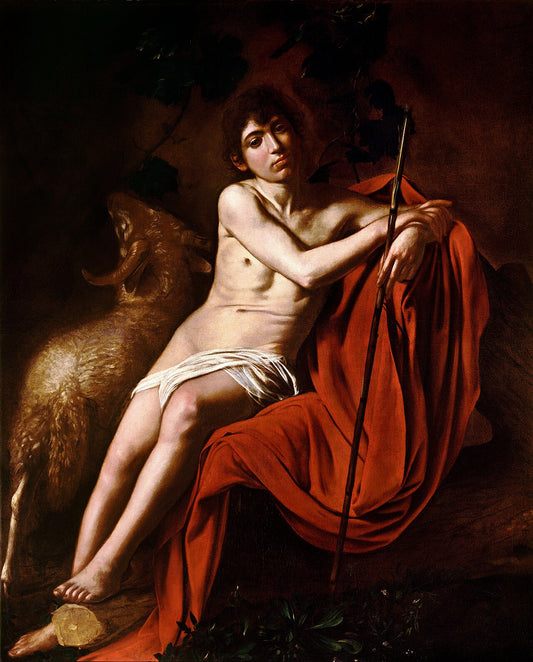 Reproduction du tableau « Saint Jean-Baptiste - Le Caravage » par Alpha Reproduction en peinture à l’huile