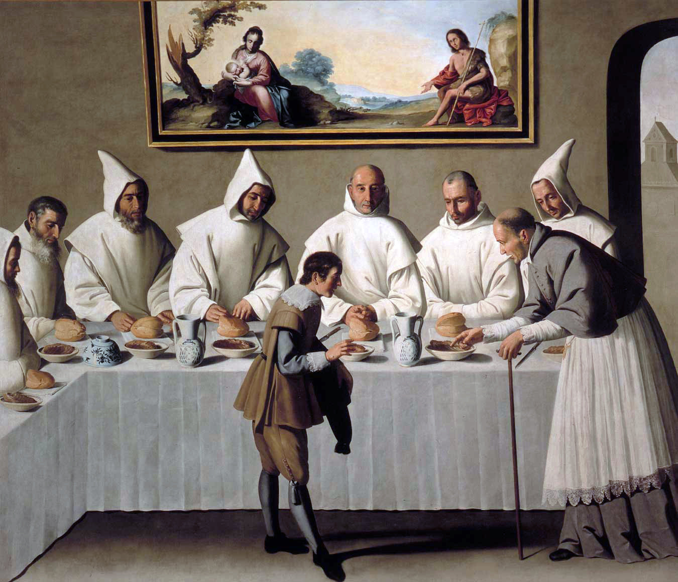 Saint Hugues au réfectoire des Chartreux - Francisco de Zurbarán